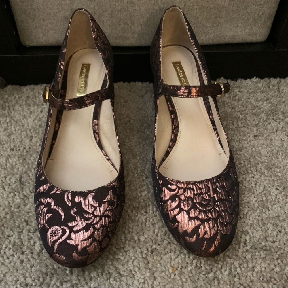 Louise et cie Elegant textured fabric Women's Shoes 8.5 Mary Jane style - Picture 5 of 8